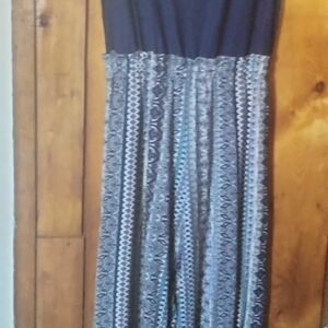 Chic Black and Gray Striped Jumpsuit